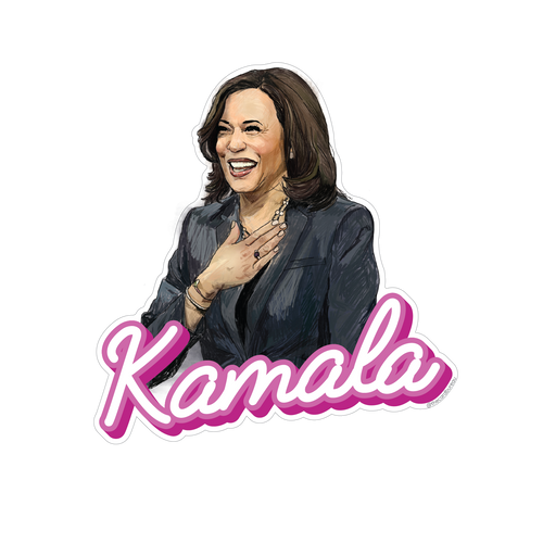 Kamala Harris Pink Retro Sticker