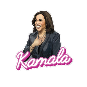 Kamala Harris Pink Retro Sticker