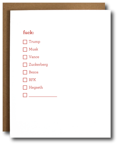 Fill-in-the-Blank Fuck List Card