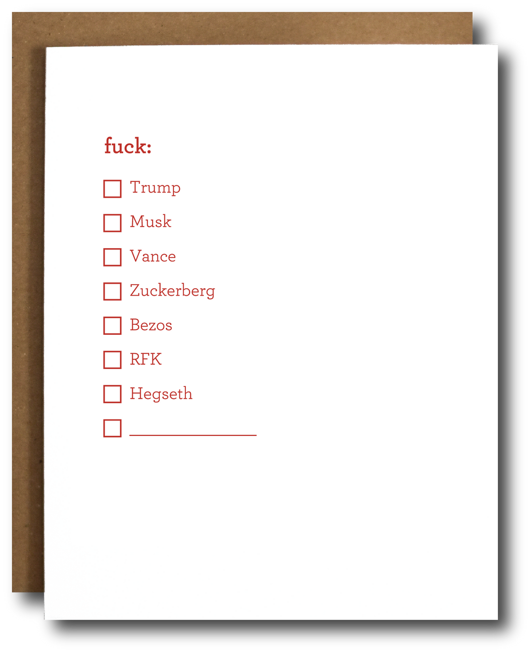 Fill-in-the-Blank Fuck List Card