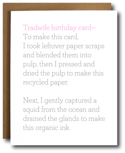 Tradwife Birthday Card