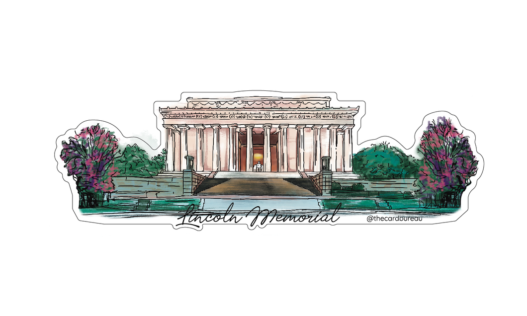 Lincoln Memorial Hand Drawn Sticker