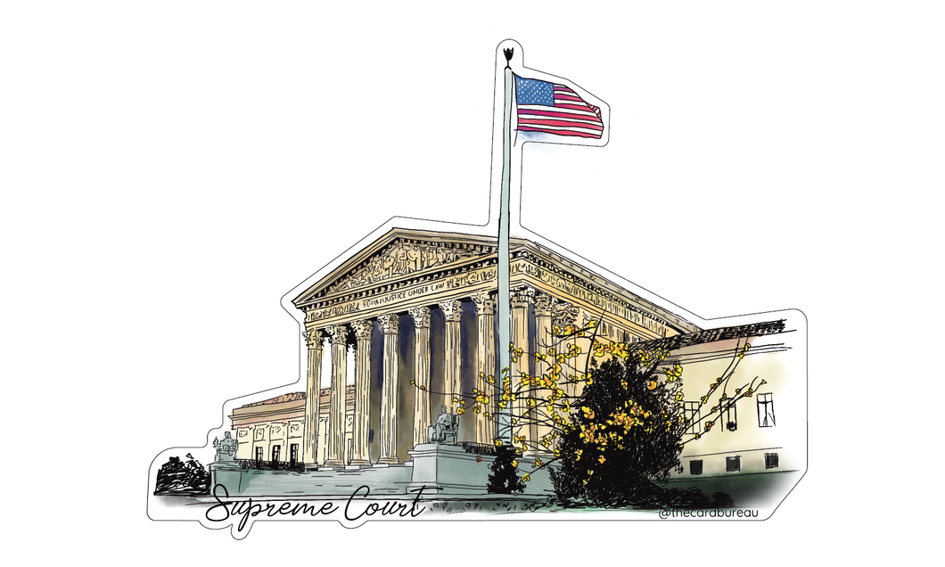 Supreme Court Hand Drawn Sticker