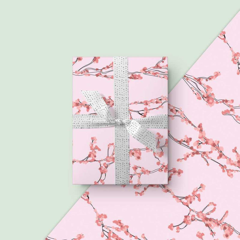 GEISHA WRAPPING PAPER Thick Wrapping Gift Wrap Japanese Cultural Fans Lotus  Sakura Cherry Blossom Christmas Birthday 19x27 