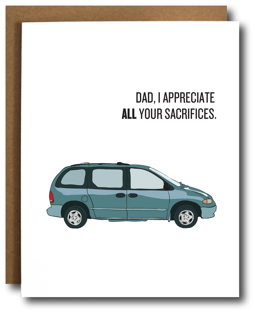 Minivan Dad Father's Day Card – The Card Bureau